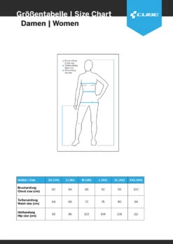 Cube Blackline WS - Women's Bib Shorts With Pad -Équipement De Vélo Cube Cube Groessentabelle DamenPmzW7snKWLKIx 15